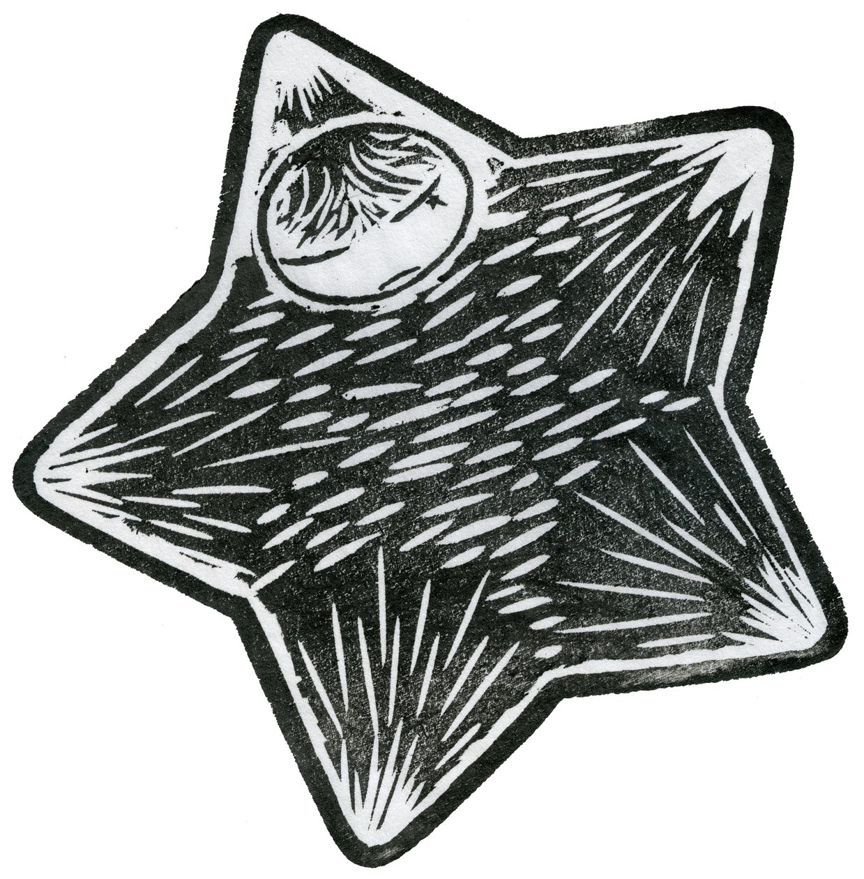 Star Child, 2013 (akvarel på washi) af Bella Larsson
