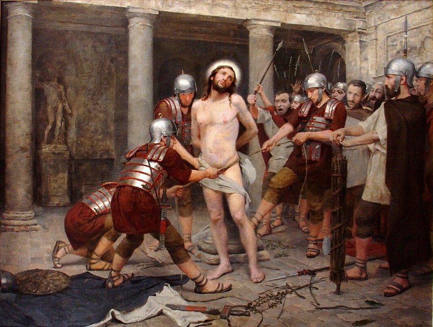 Flagelling of Christ Portugues: A flagelacao de Cristo af Belmiro de Almeida