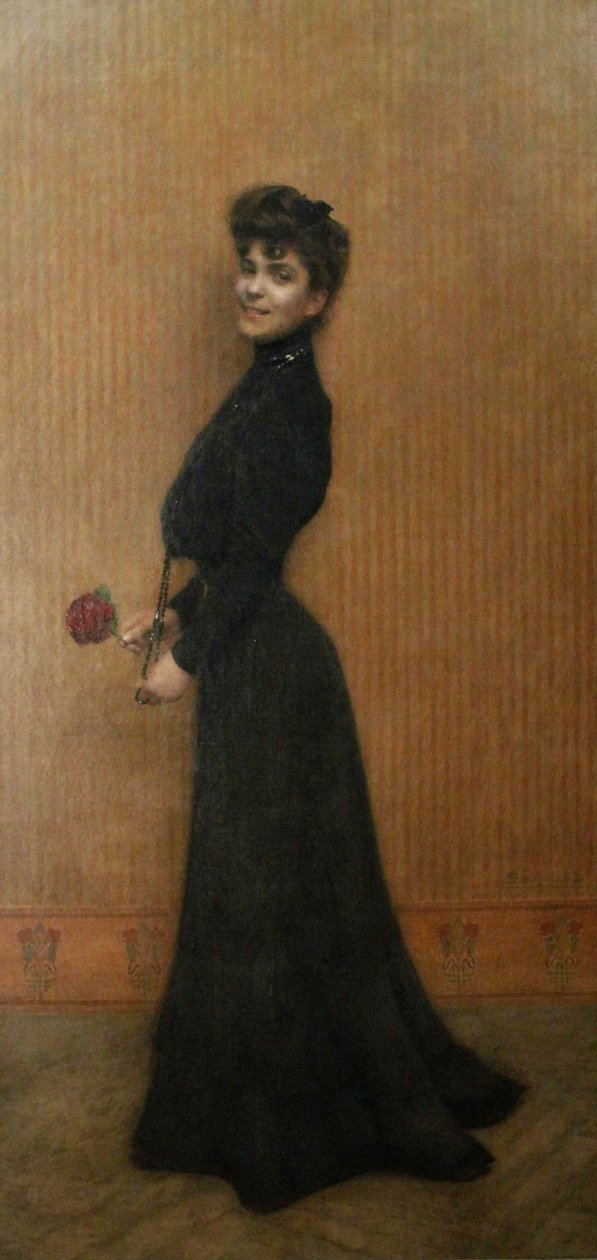 Damen med rosen af Belmiro de Almeida