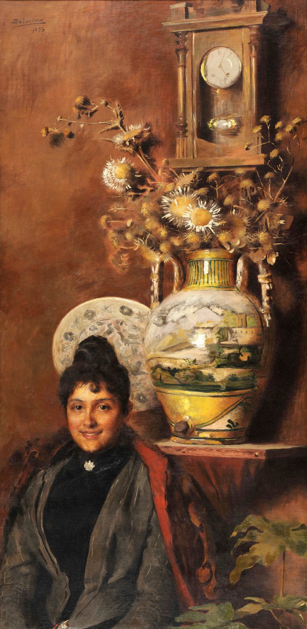 Vase med blomster af Belmiro de Almeida