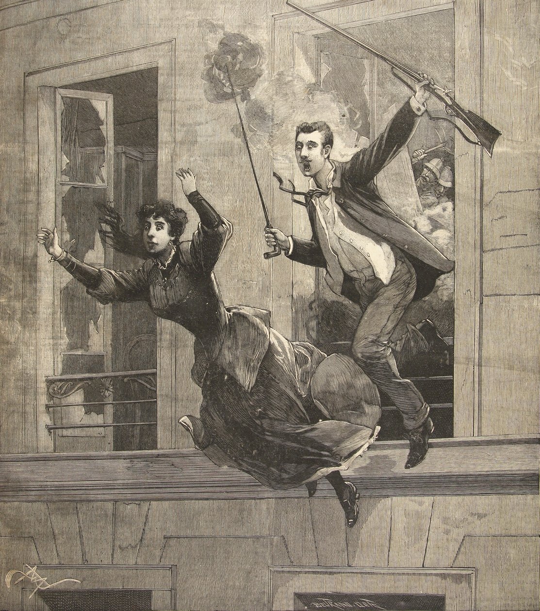 Jacob Road-sagen, Paris, fra "Le Petit Parisien", 12. juli 1891 af Beltrand and Clair Guyot, E. Dete