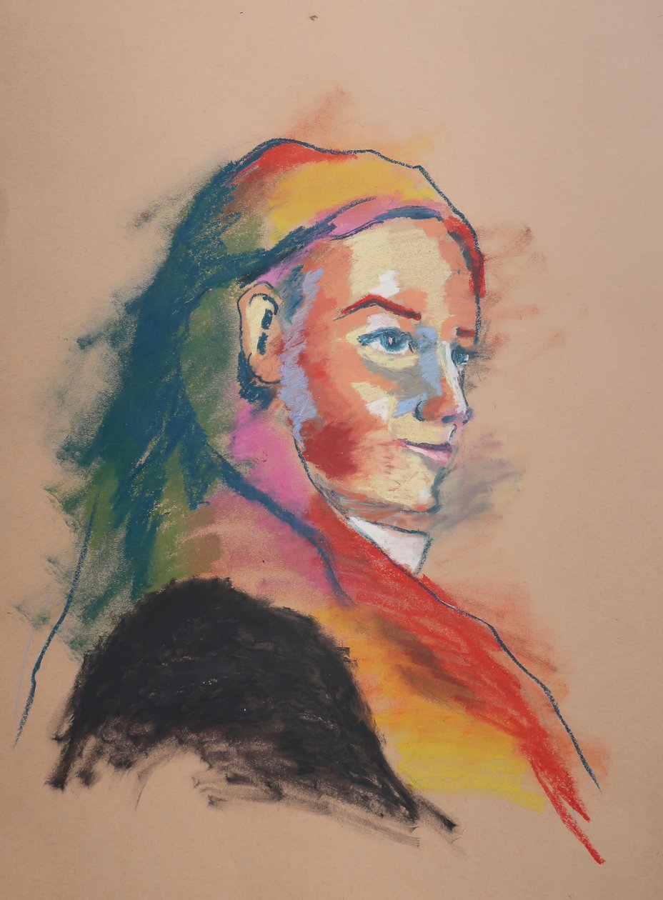 Farvestudie 4, 2023 (pastel på papir) af Ben Benet