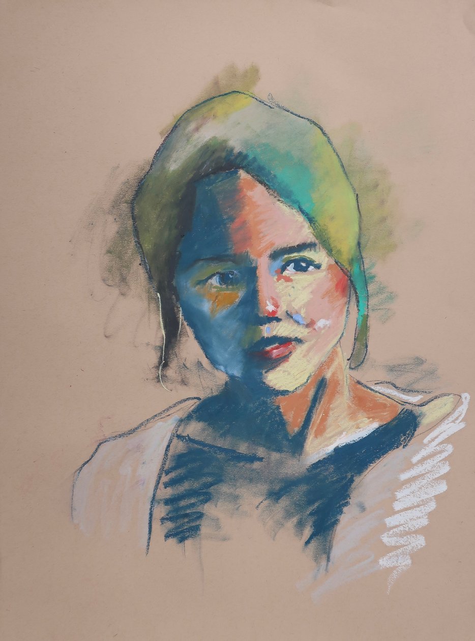 Farvestudie 5, 2023 (pastel på papir) af Ben Benet