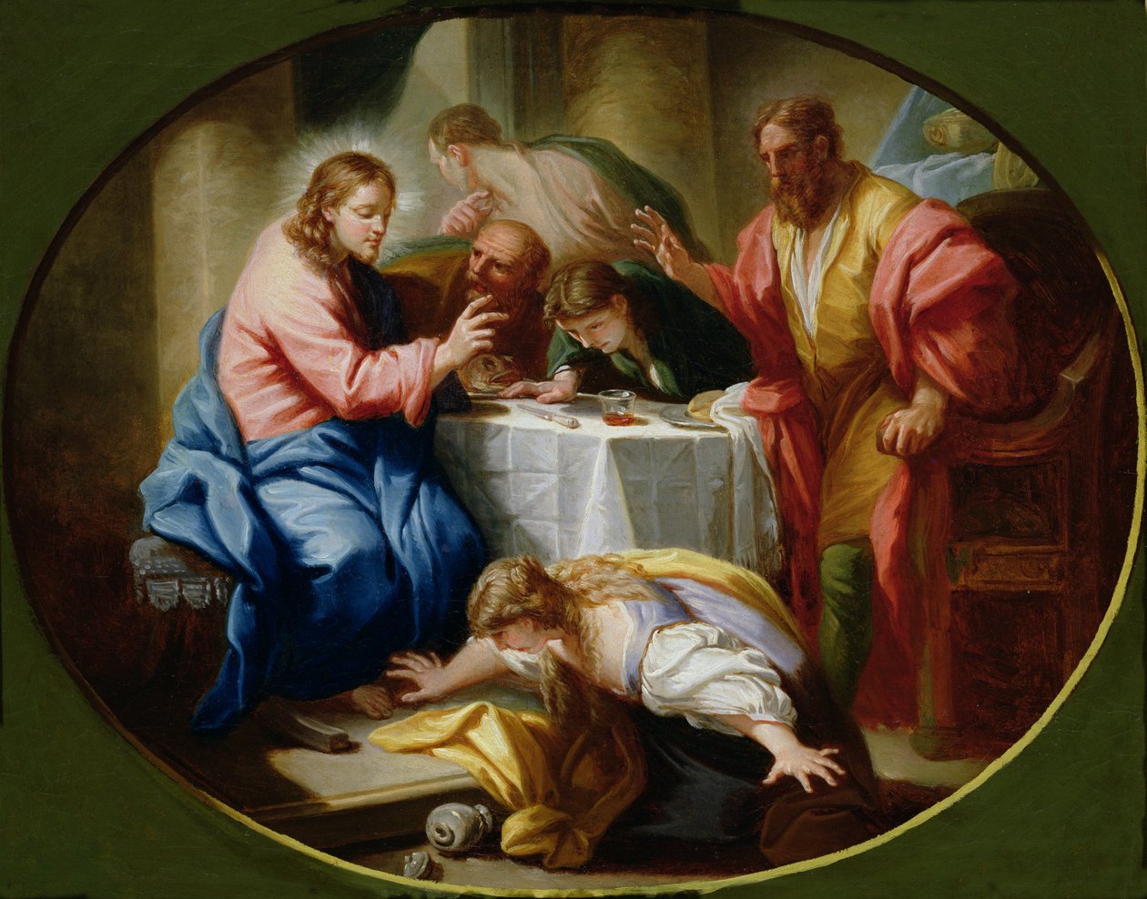 Kristus og Maria Magdalene ved Simon Farisæerens festmåltid af Benedetto Luti