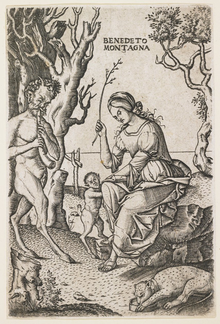 Satyrfamilien, ca. 1520 af Benedetto Montagna