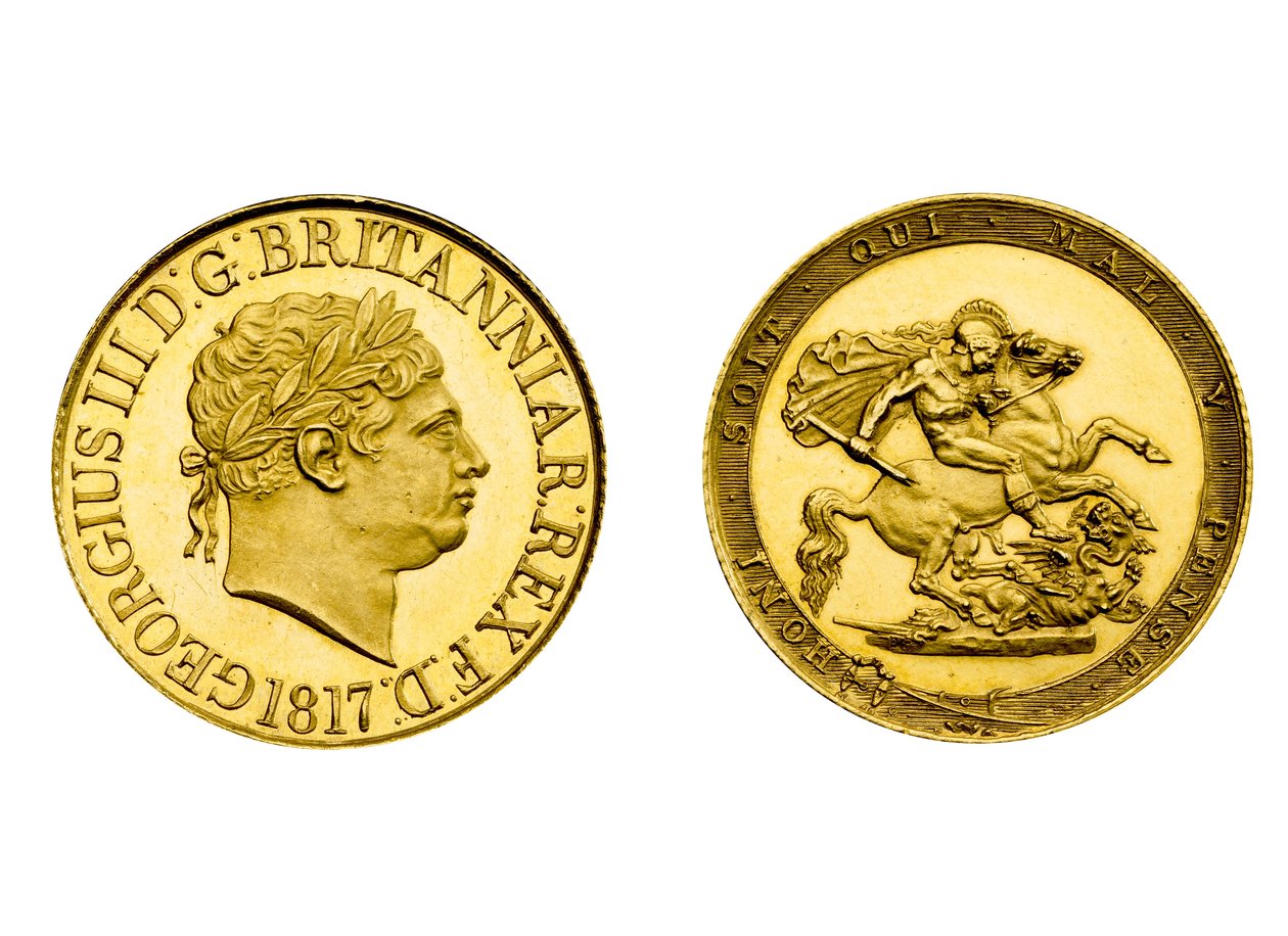 Sovereign, 1817 (guld) af Benedetto Pistrucci