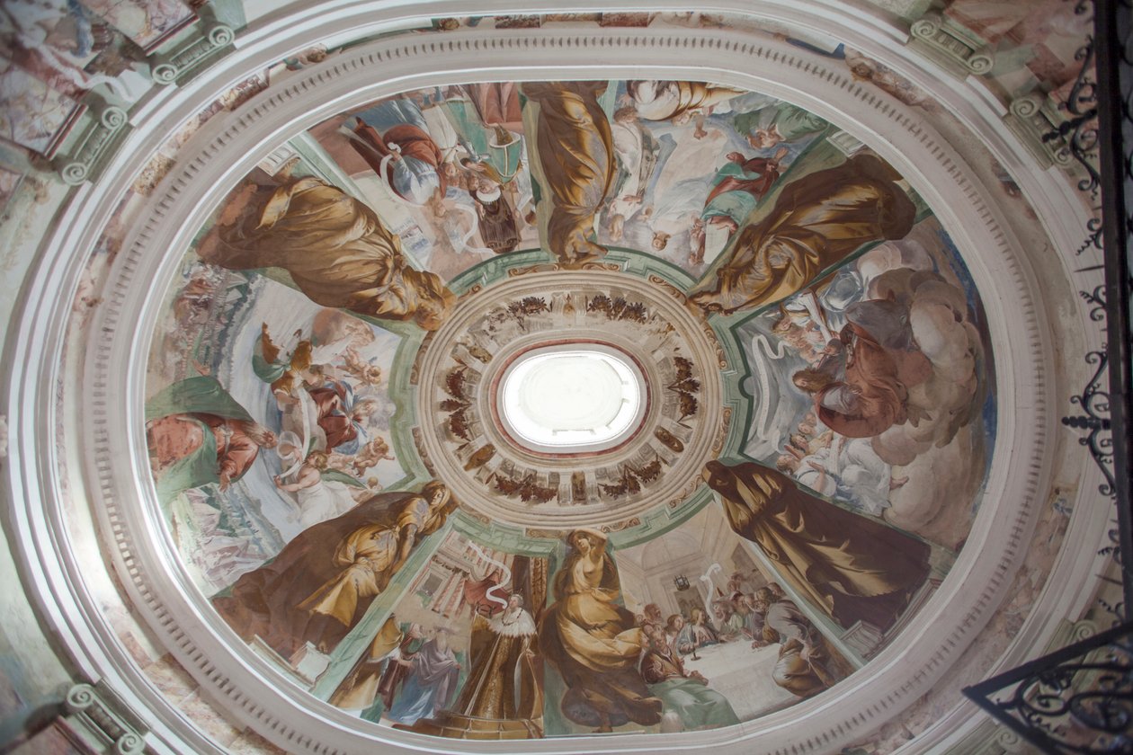 Hvælving med bibelske scener af Benedetto Crespi