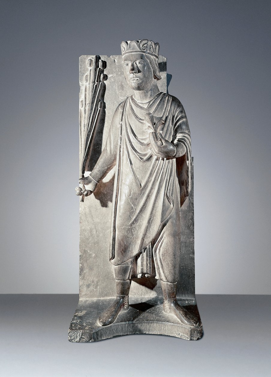 April, statue fra Cycle of Months, Baptistery of Parma af Benedetto Antelami