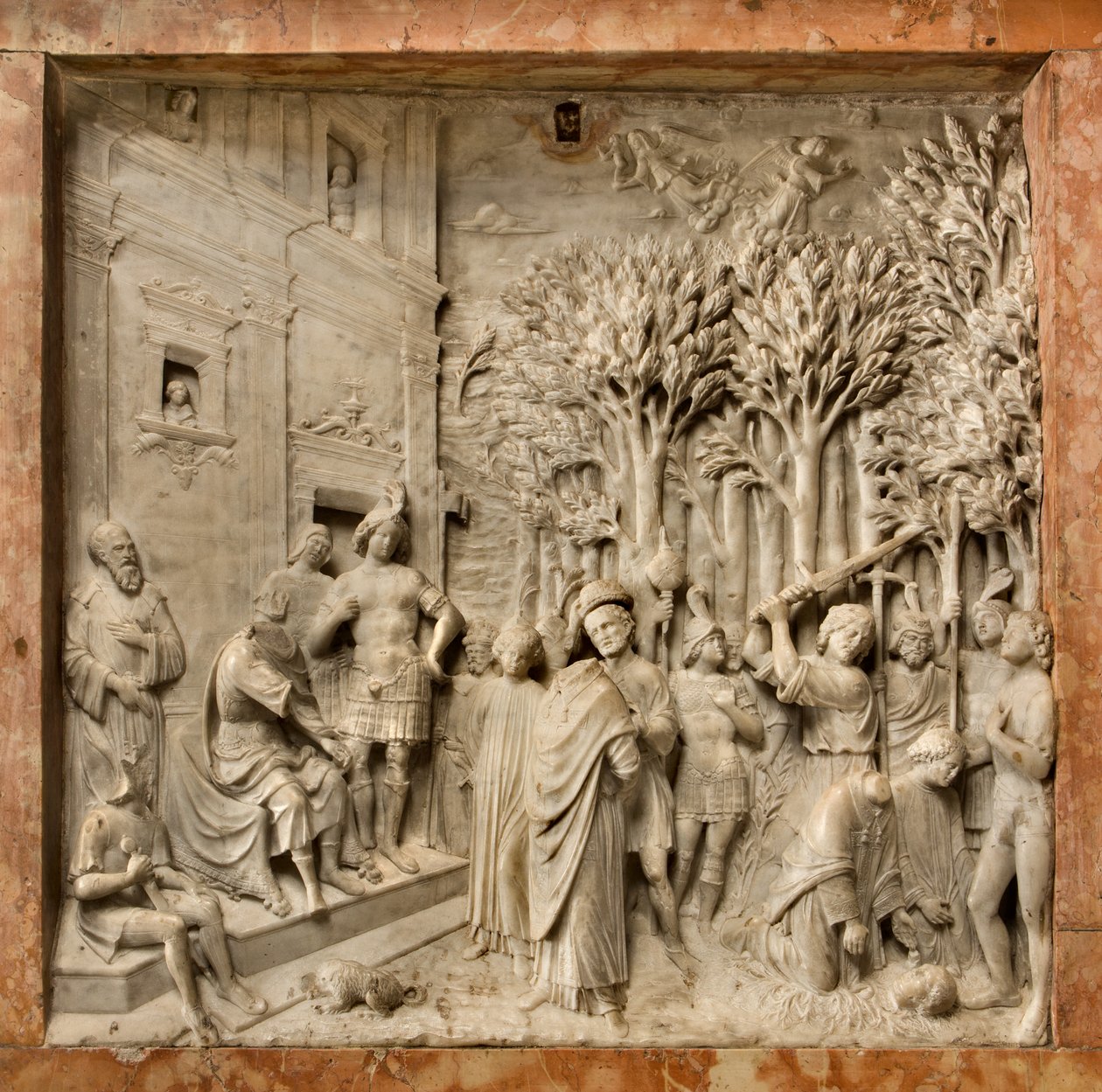 Krypten, Ark af de hellige Marcellinus og Peter Exorcist, Benedetto Briosco 1506-08, Halshugningen af de hellige Marcellinus og Peter af Benedetto Briosco