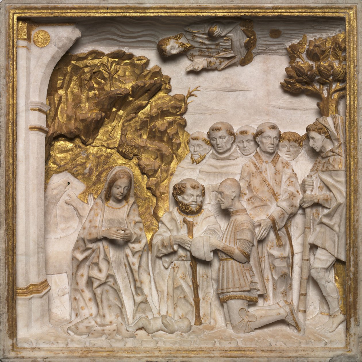 Pier Francesco Visconti, Court of Saliceto, Adoring the Christ Child, ca. 1484 af Benedetto Briosco