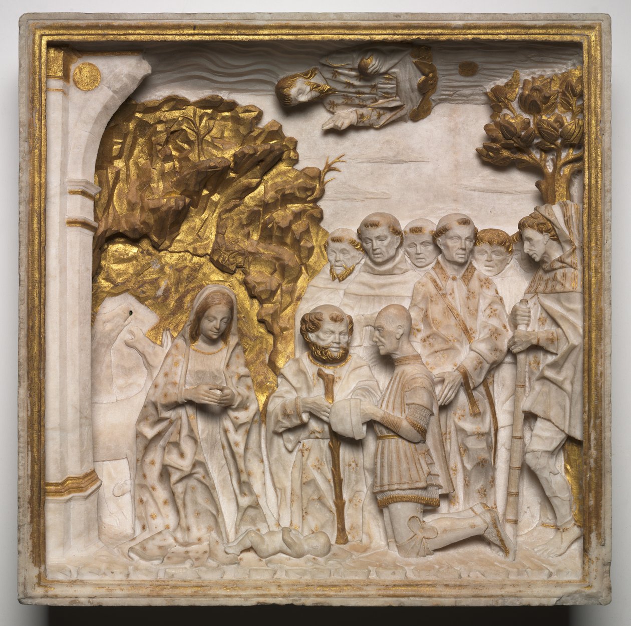 Pier Francesco Visconti, Court of Saliceto, Adoring the Christ Child, kort efter 1484. af Benedetto Briosco