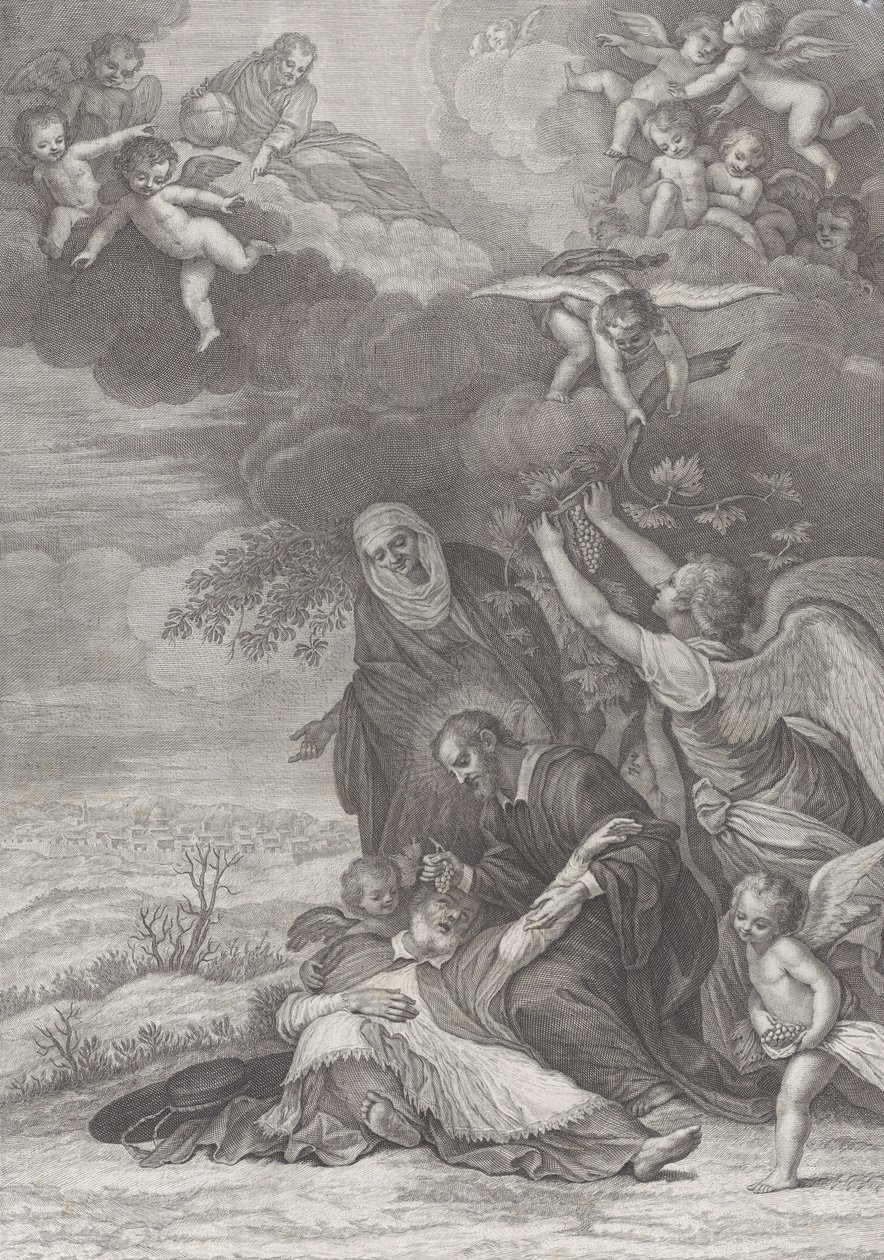 En helgens mirakel, 1777 af Benedetto Eredi