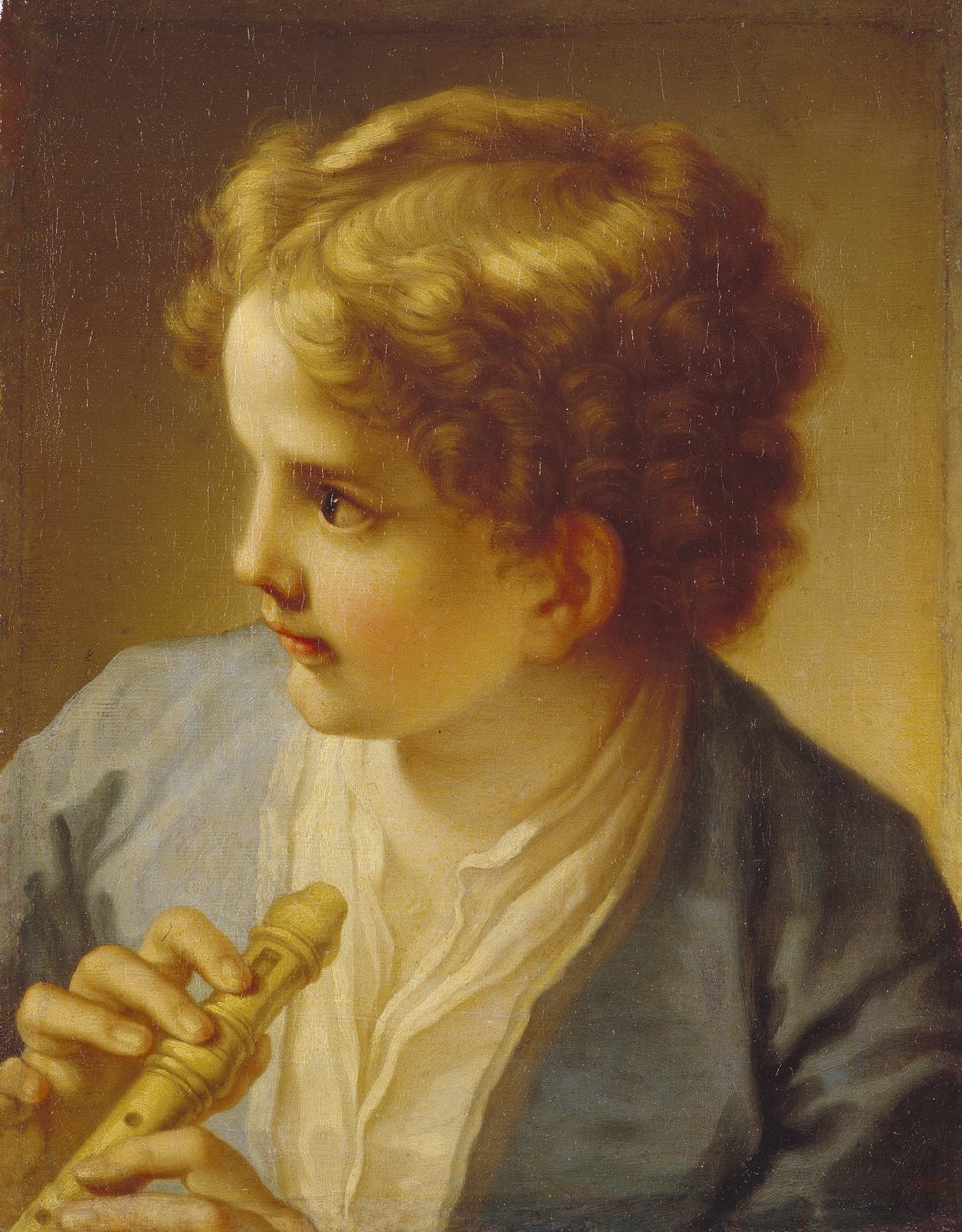 Dreng med en fløjte, ca 1720. af Benedetto Luti
