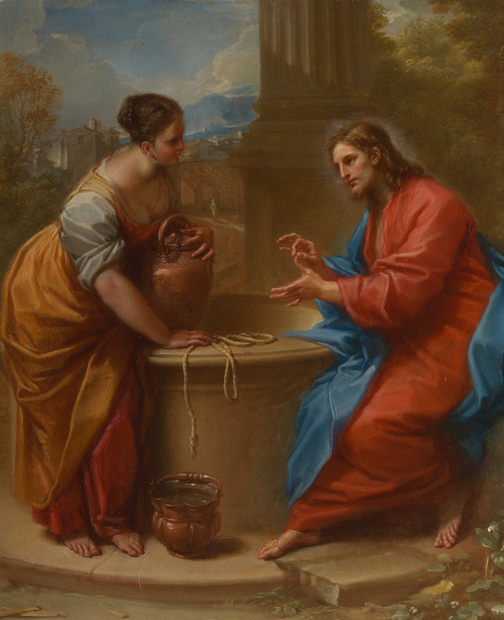 Kristus og kvinden i Samaria, 1715-20. af Benedetto Luti