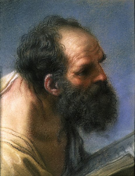 Hovedet af en apostel af Benedetto Luti
