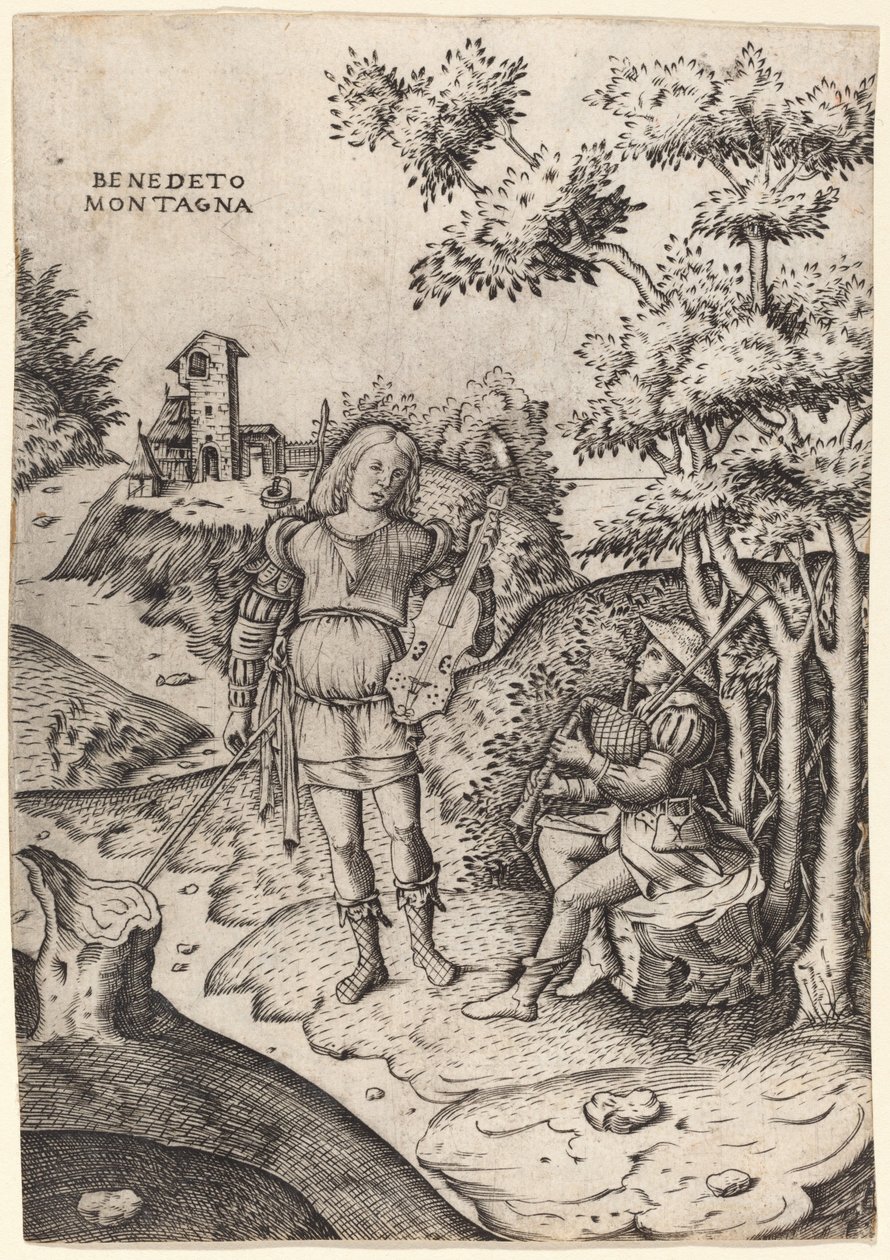 Apollo og Marsyas af Benedetto Montagna