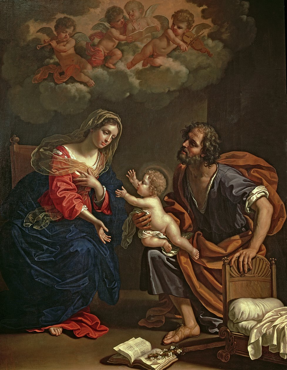 Den hellige familie af Benedetto the Younger Gennari