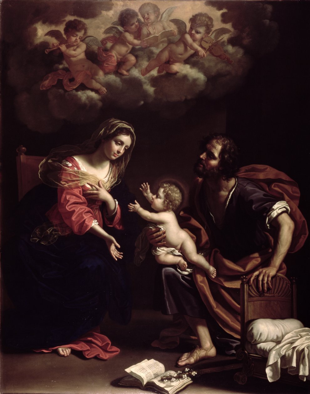 Den hellige familie, 1682 af Benedetto the Younger Gennari