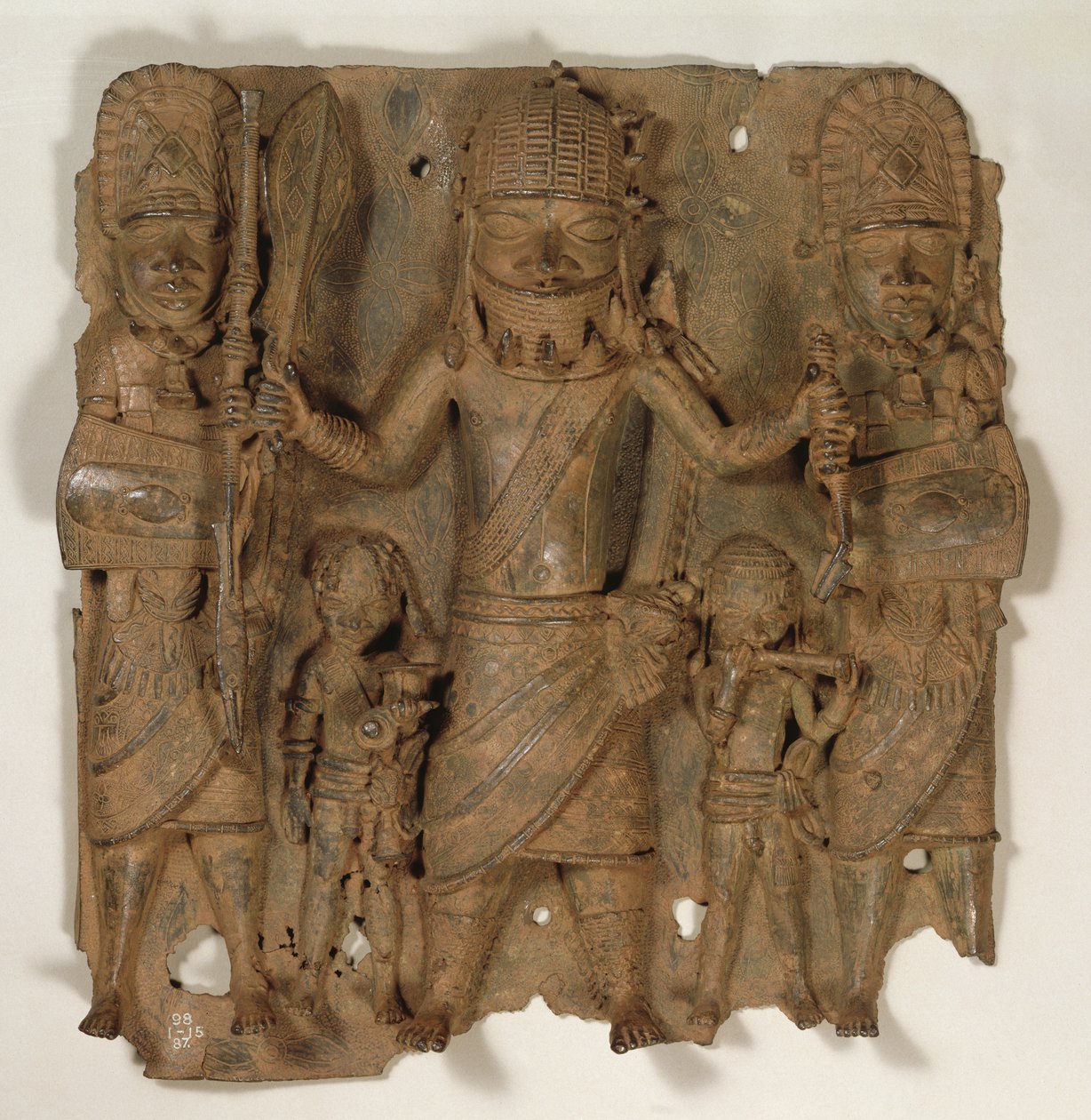 Benin Plaque, Nigeria (messing) af Benin
