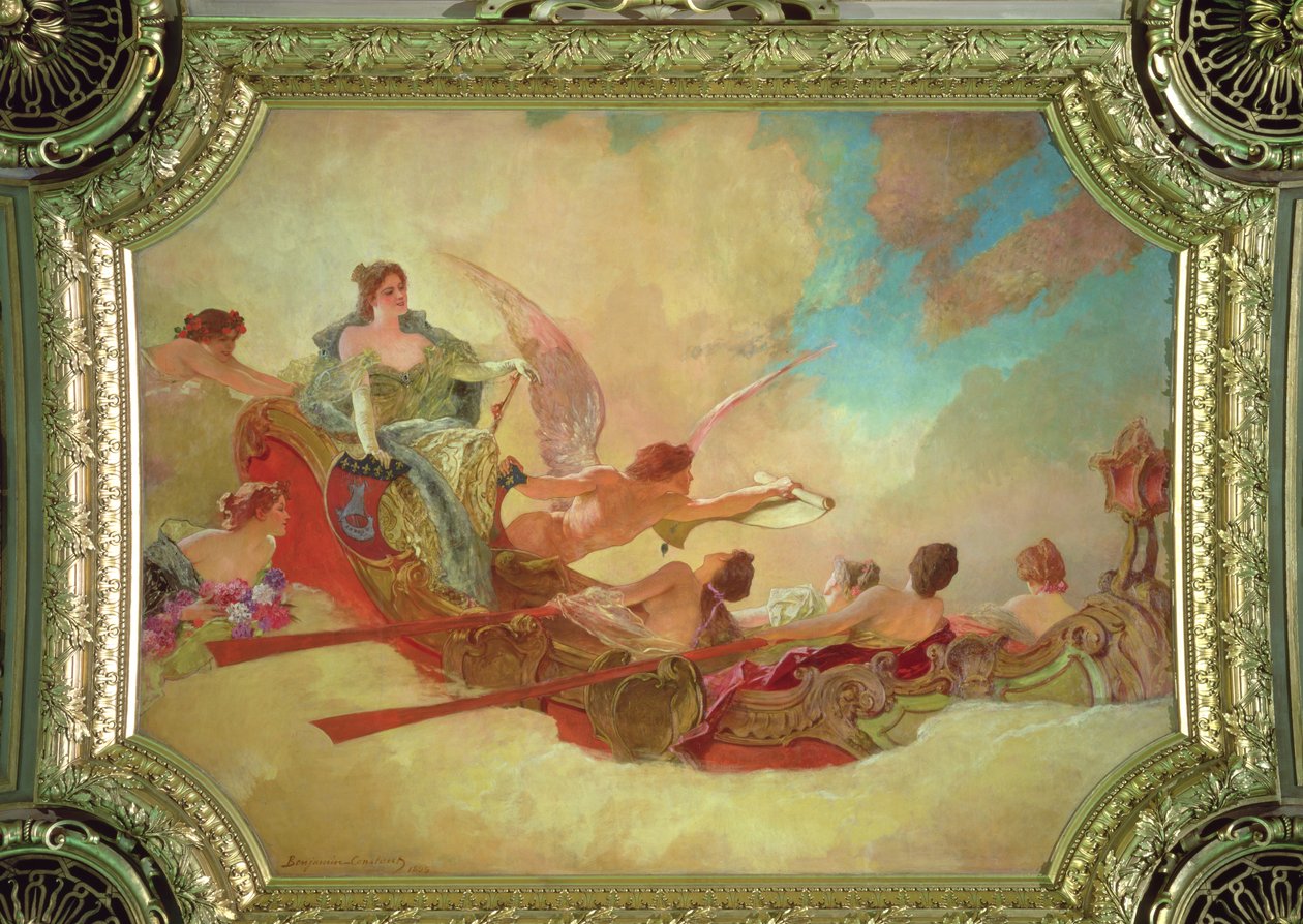 Byen Paris inviterer verden til at deltage i sine festivaler, 1895 (panel) af Jean Joseph Benjamin Constant