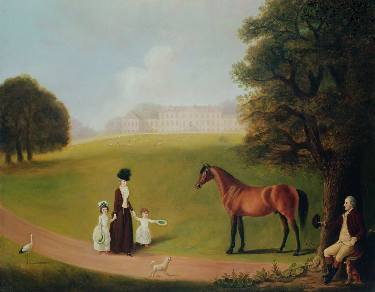 Jarl og grevinde af Ossory og deres børn i Ampthill Park, 1777 af Benjamin Killingbeck