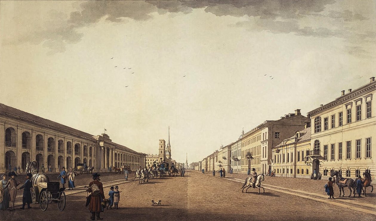 Nevsky Prospekt, 1799 af Benjamin Patersson