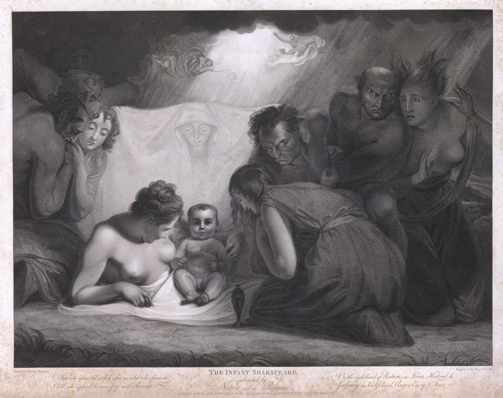 The Infant Shakespeare deltog i naturen og lidenskaberne fra serien The Shakespeare Gallery af Benjamin Smith