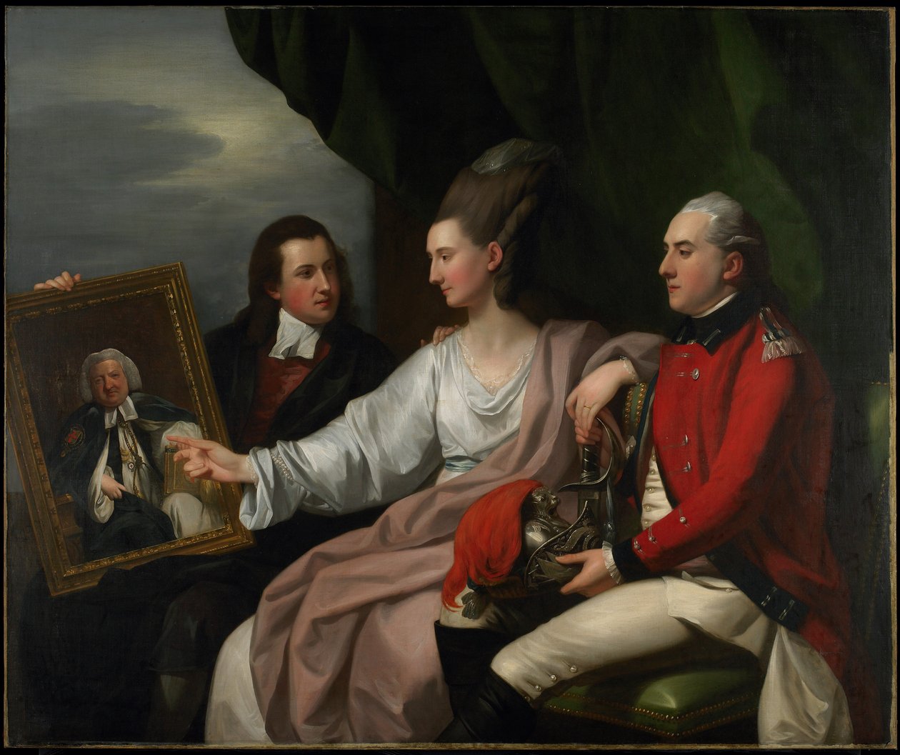 Portrætgruppe af Drummond-familien, Peter Auriol Drummond, Mary Bridget Milnes Drummond) og George William Drummond, 1776 af Benjamin West
