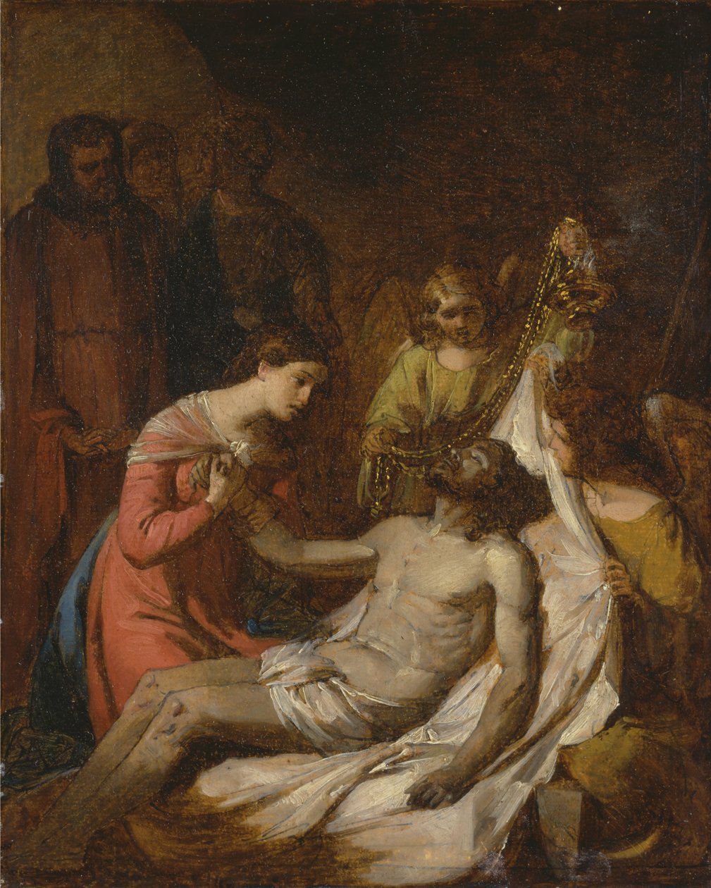 Studie af klagesangen om den døde Kristus af Benjamin West