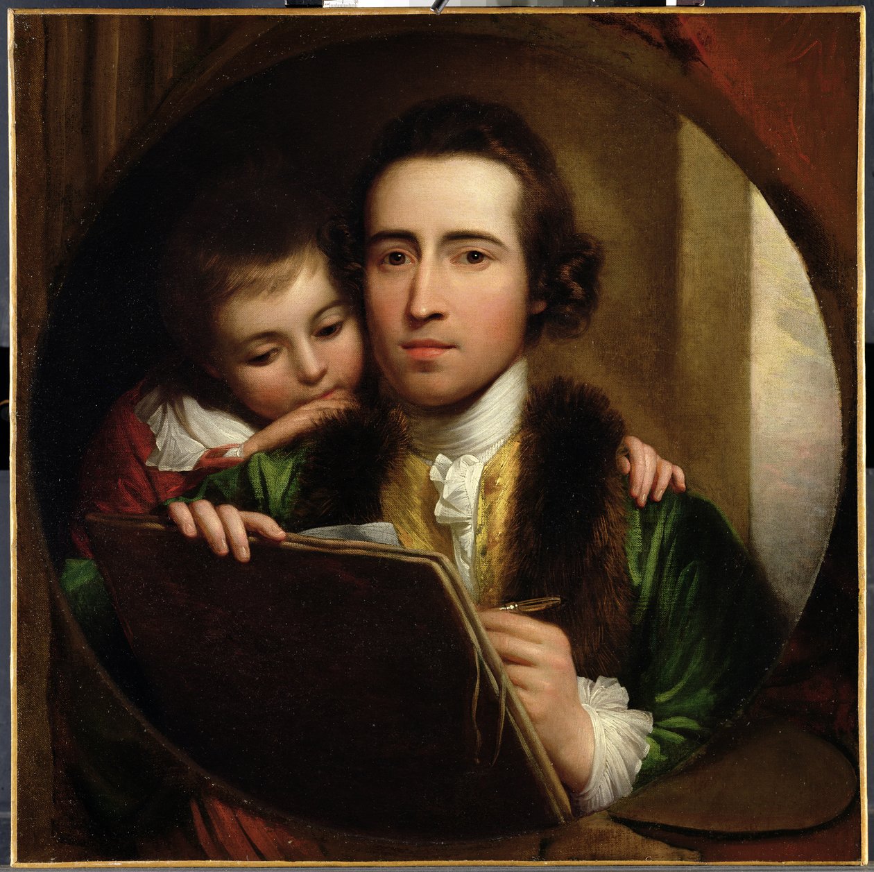 Kunstneren og hans søn Raphael, ca. 1773 af Benjamin West