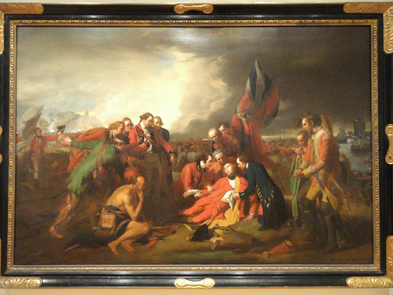 General Wolfes død af Benjamin West