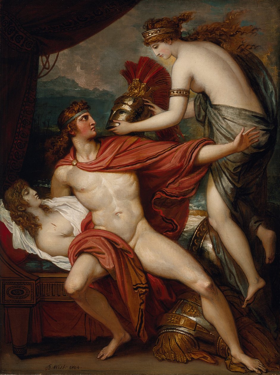 Thetis bringer rustningen til Achilles, 1804 af Benjamin West
