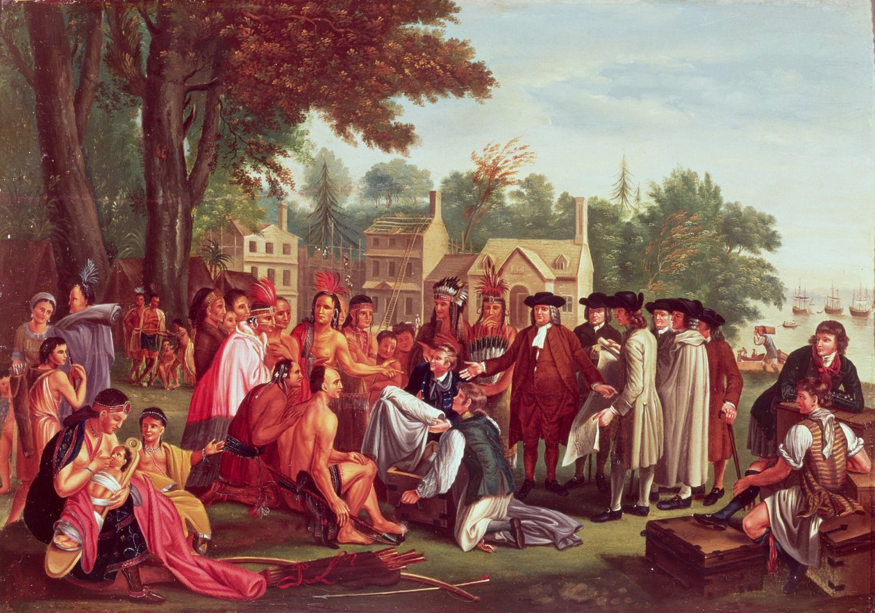 William Penns traktat med indianerne i 1683 af Benjamin West