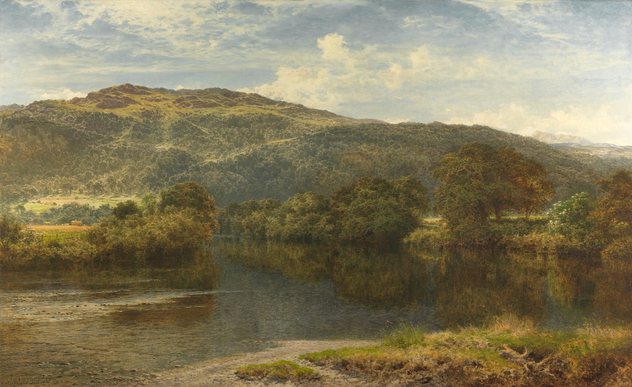 En sommermorgen, Nordwales, 1908 af Benjamin Williams Leader