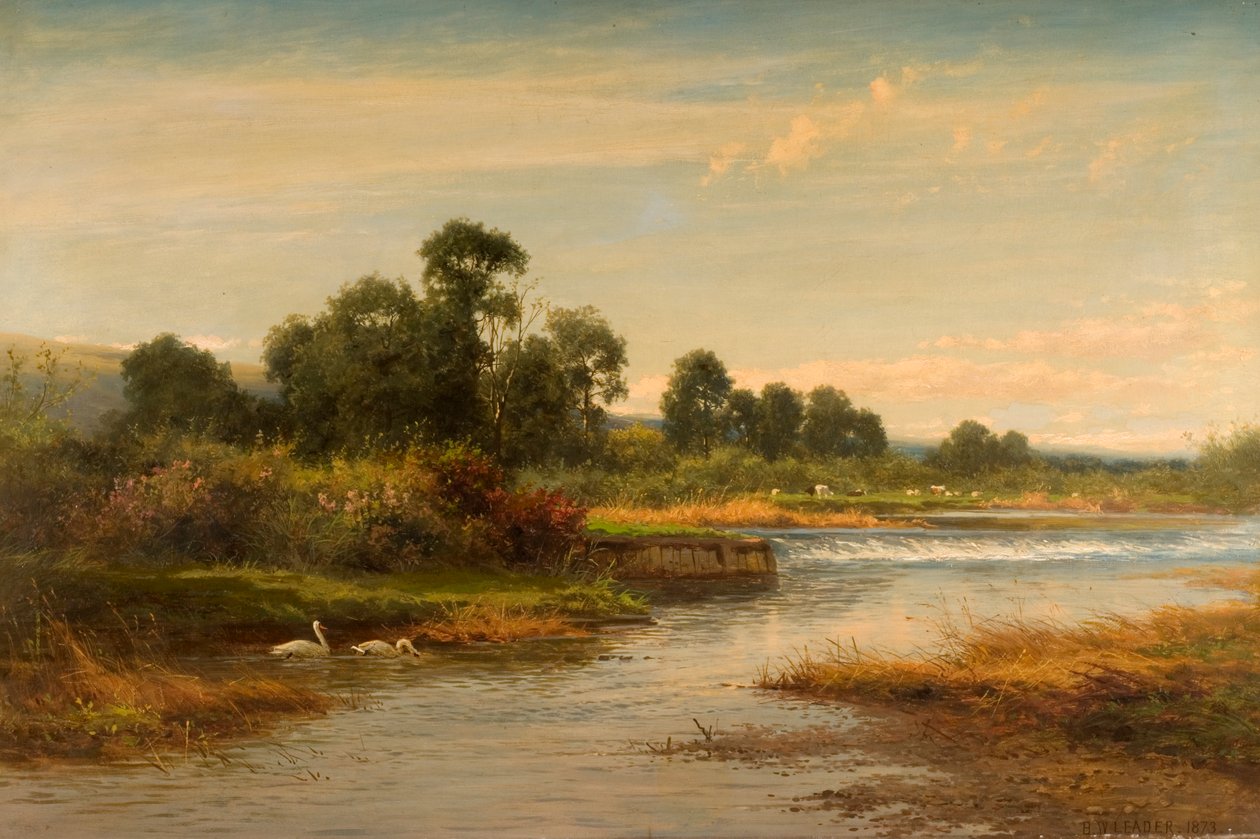 Goring on Thames, 1873 af Benjamin Williams Leader
