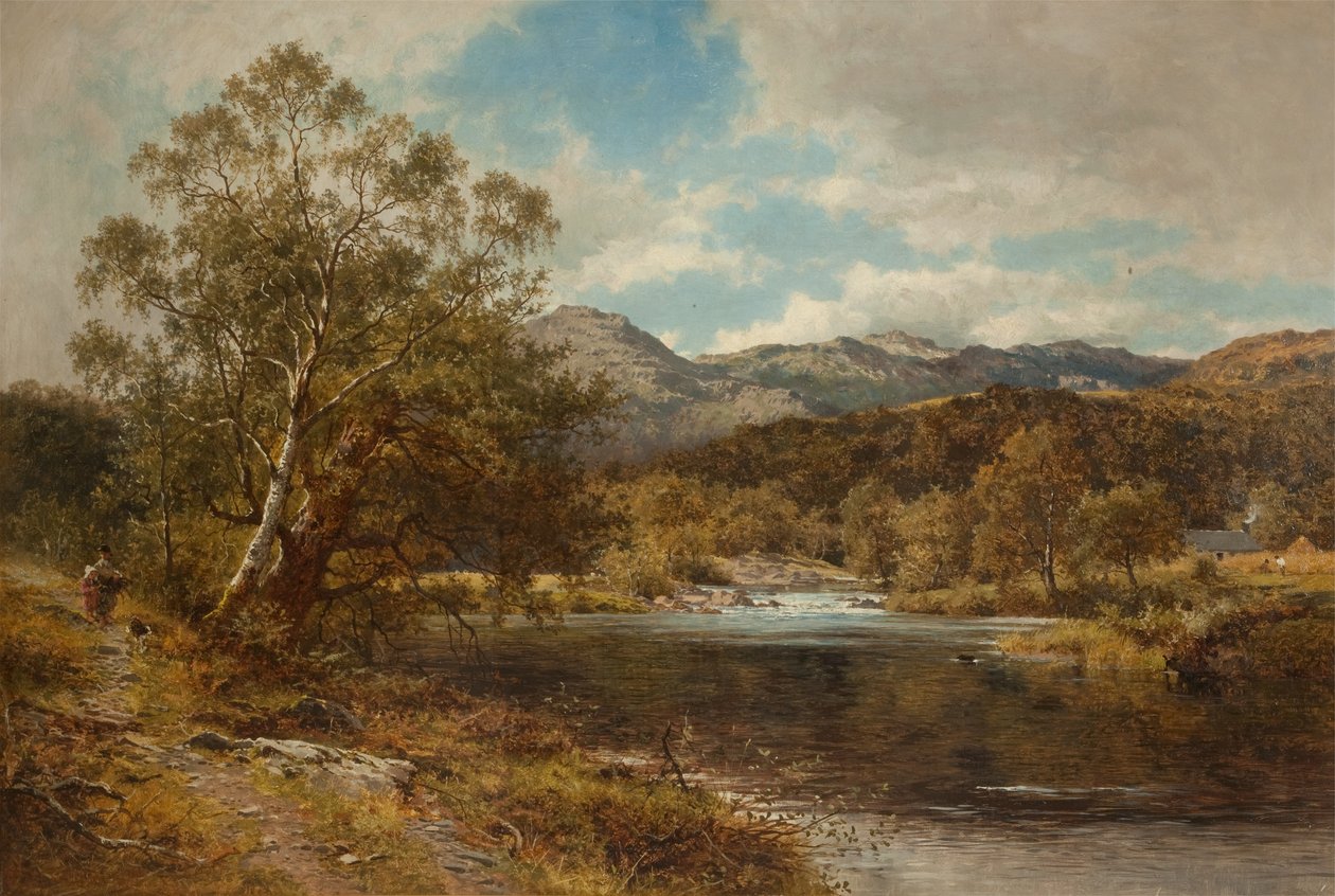 På Llugwy, North Wales af Benjamin Williams Leader