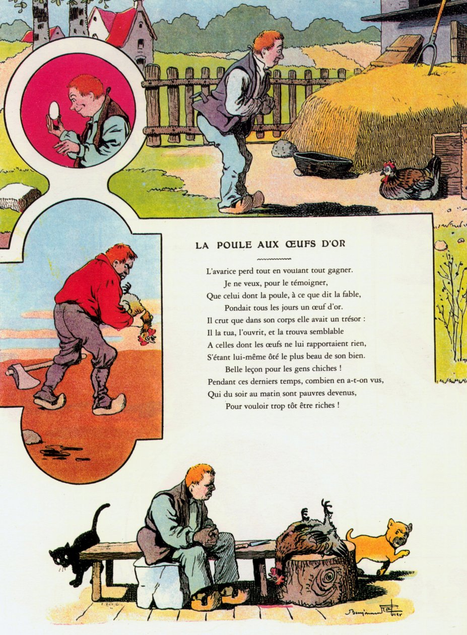 Hønen med de gyldne æg, illustration fra 