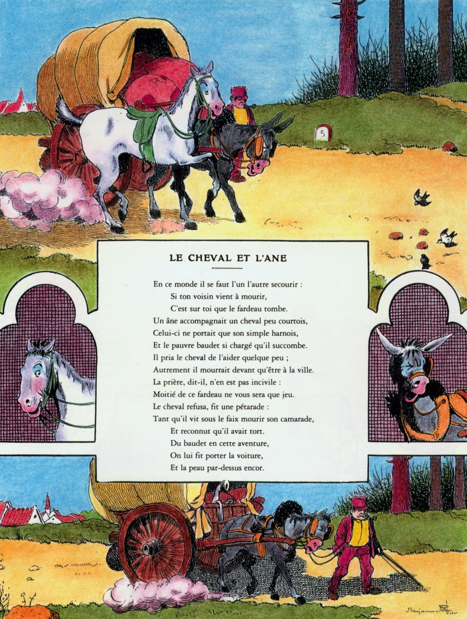 The Horse and the Ass, illustration fra 