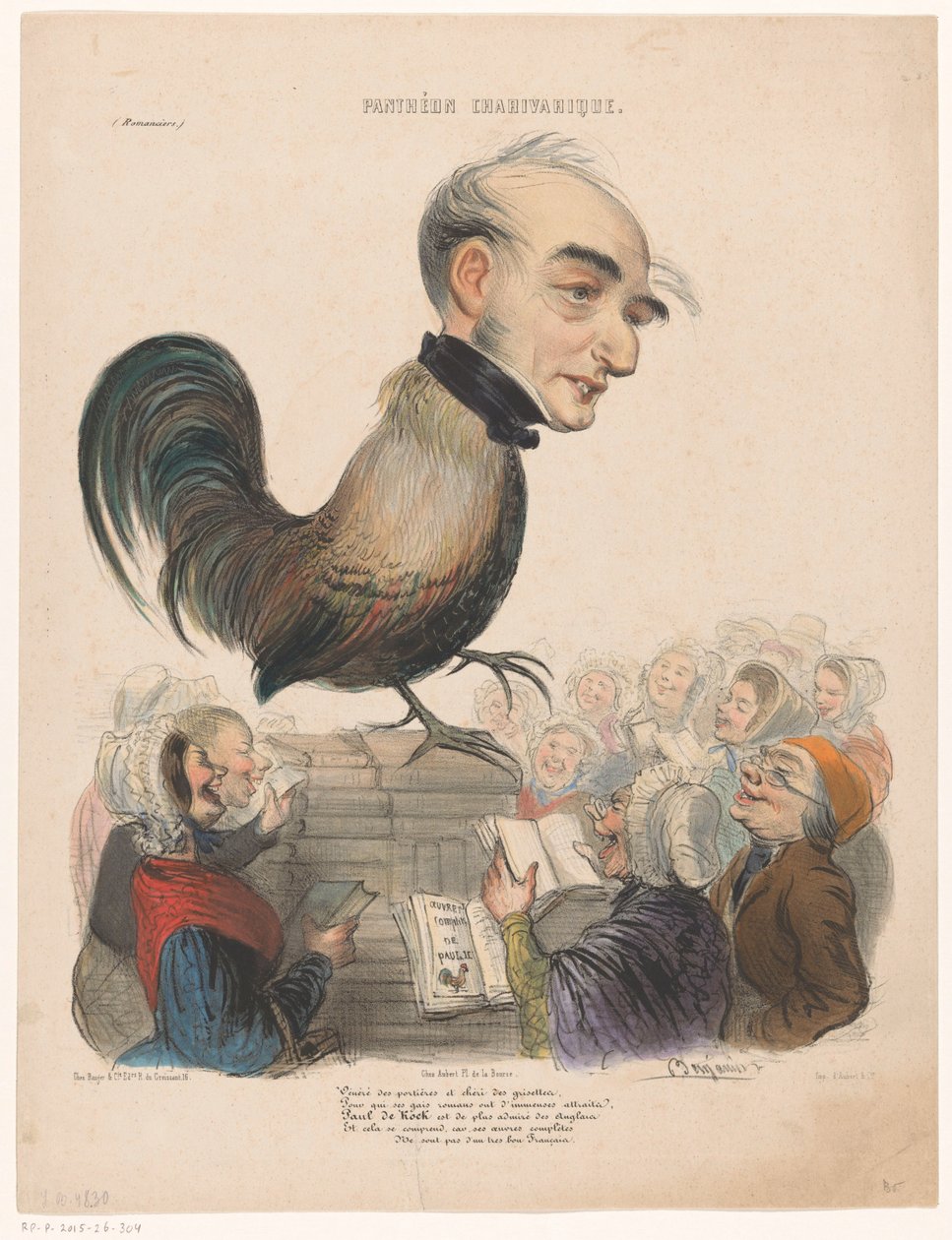 Karikatur af Paul de Kock Karikaturer af kendte personer fra Le Charivari (serietitel) Panthéon Charivarique (serietitel på objekt) af Benjamin