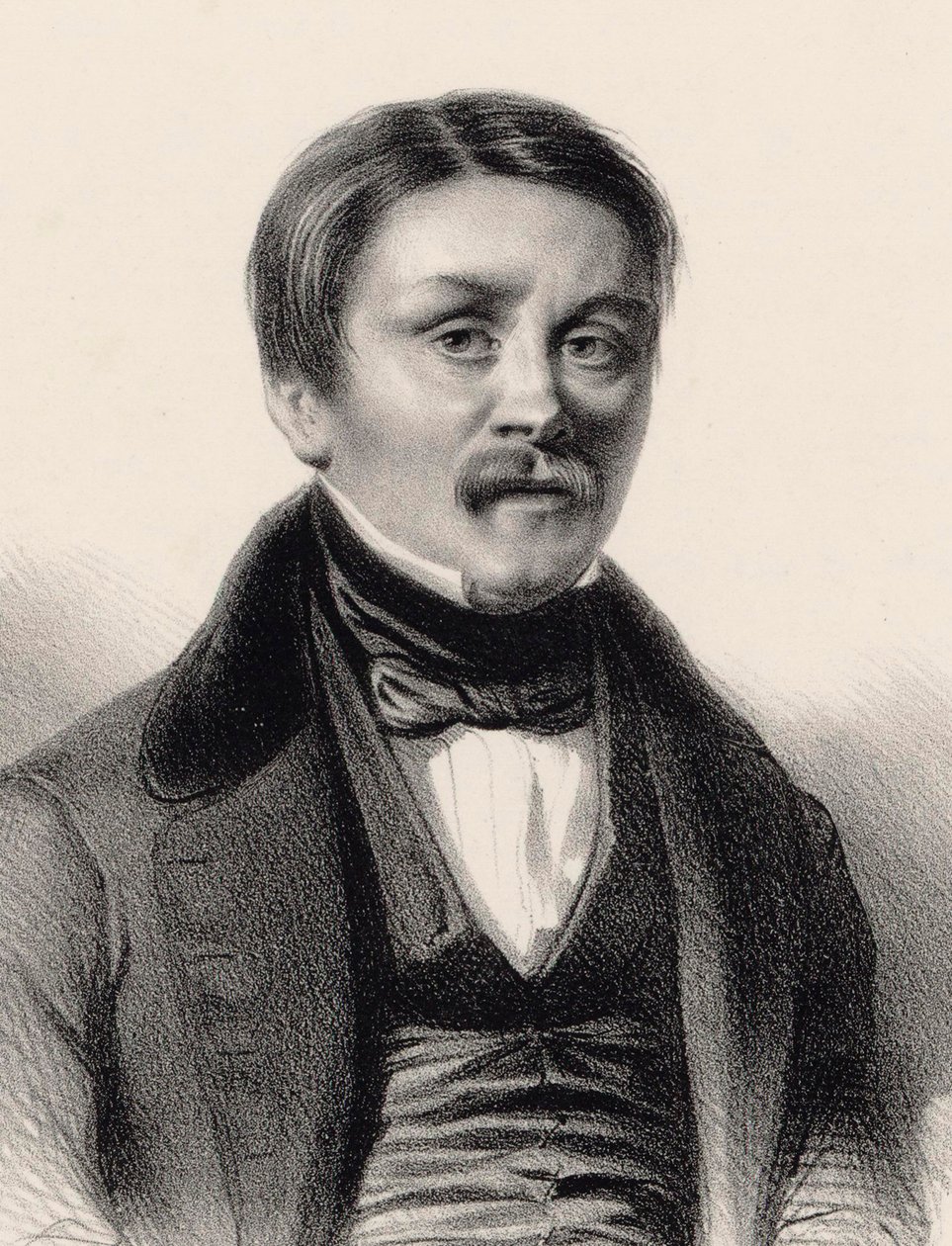 Portræt af organisten og komponisten Hippolyte Monpou 1804-1841, 1840. af Benjamin