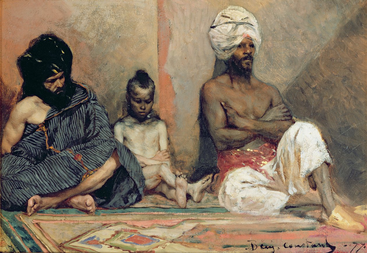 Siddende arabere, 1877 af Benjamin 1845 1902 Constant