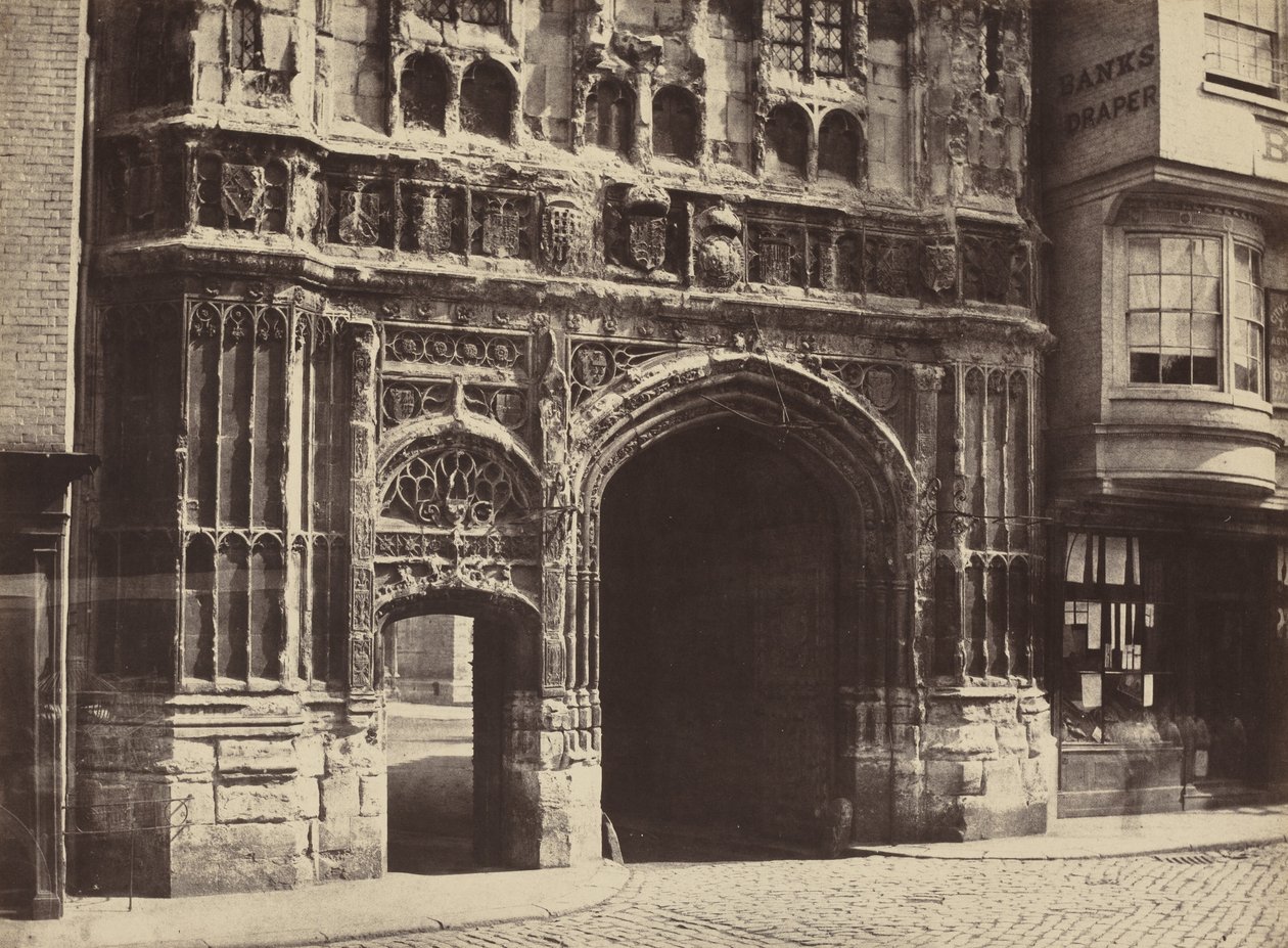 Christchurch Gateway, Canterbury,1854, trykt 1857 (foto) af Benjamin Brecknell Turner