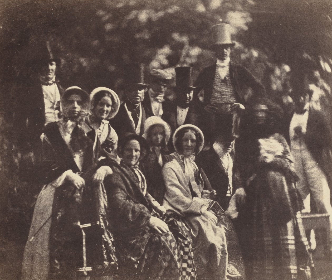 Bryllupsgruppe, ca. 1852 eller 1853 (foto) af Benjamin Brecknell Turner
