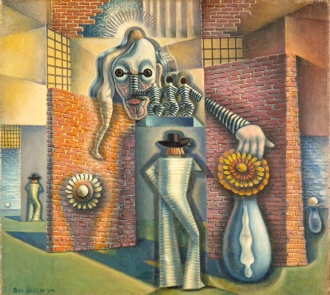Uden titel (surrealistisk abstraktion), 1939 af Benjamin F. Berlin