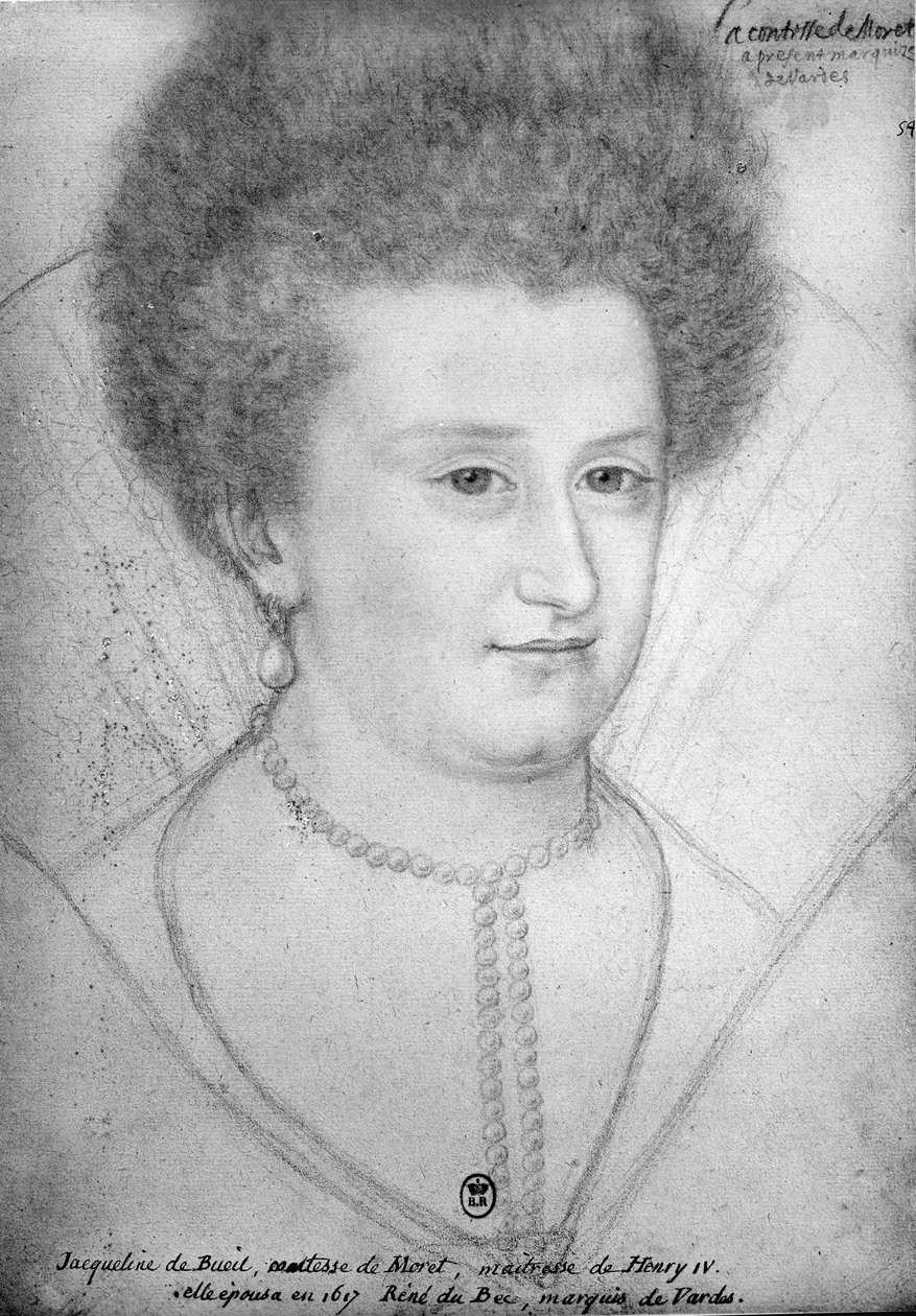 Portræt af Jacqueline de Bueil (1580-1651) grevinde af Moret af Benjamin Foulon