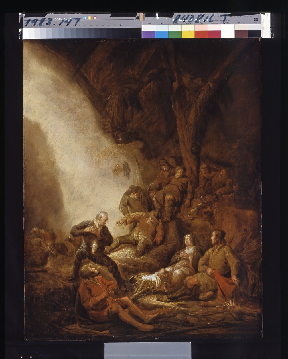 Tilbedelse af hyrderne (olie på træ) af Benjamin Gerritsz. Cuyp