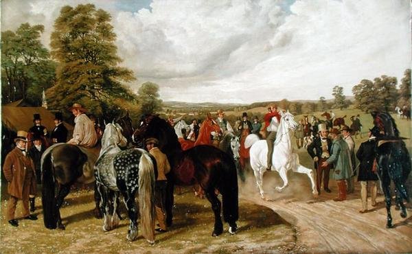 The Horse Fair, Southborough Common, efter et maleri af John Frederick Herring Snr. af Benjamin Herring