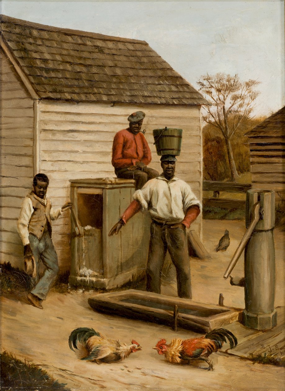 Barnyard hanekamp, 1860 af Benjamin J. Severance