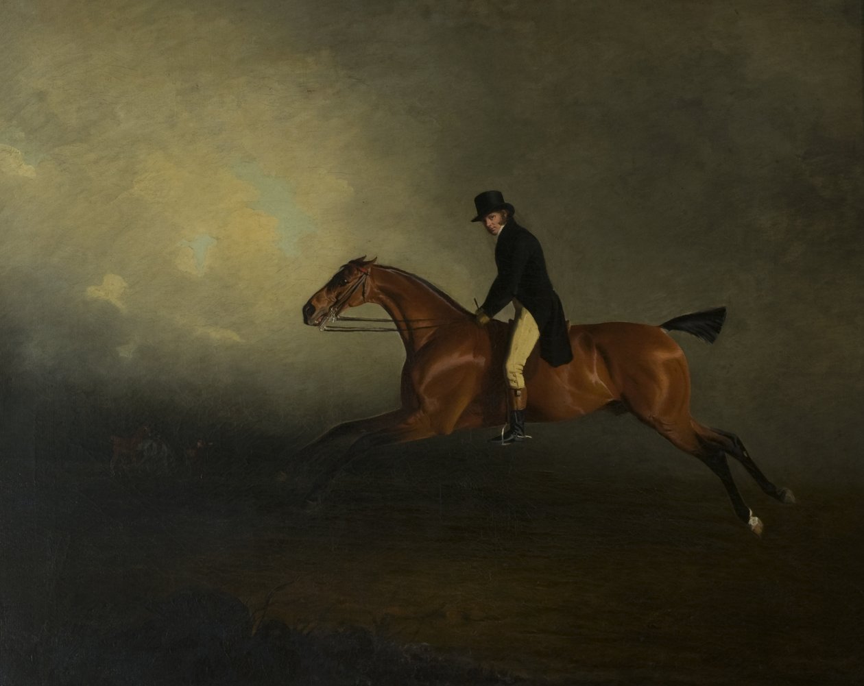 Archibald Kennedy, 12. jarl af Cassillis, senere 1. markis af Ailsa, rider en tændstik fra Culzean til Glasgow af Benjamin Marshall