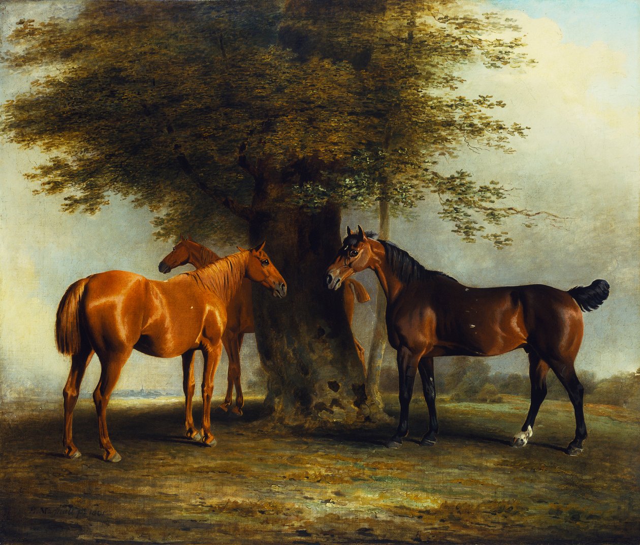Jægere ved græs, 1801 af Benjamin Marshall